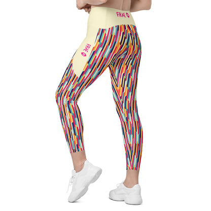 WOMENS LEGGINGS_COLOUR STRIPE