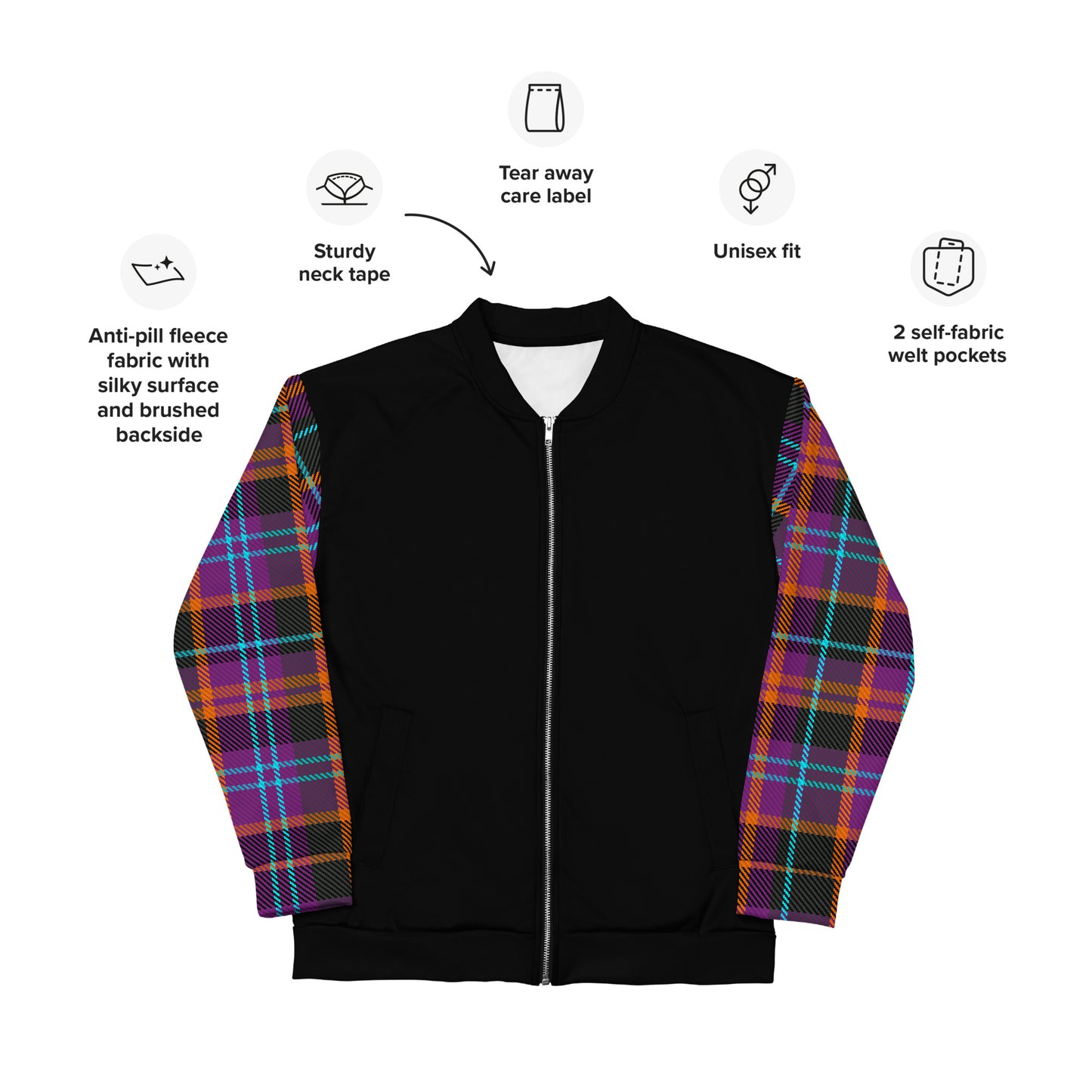 UNISEX BOMBER JACKET_TARTAN